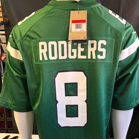 New mens authentic large New York Jets Aaron Rodgers football jersey - Picture 1 of 8